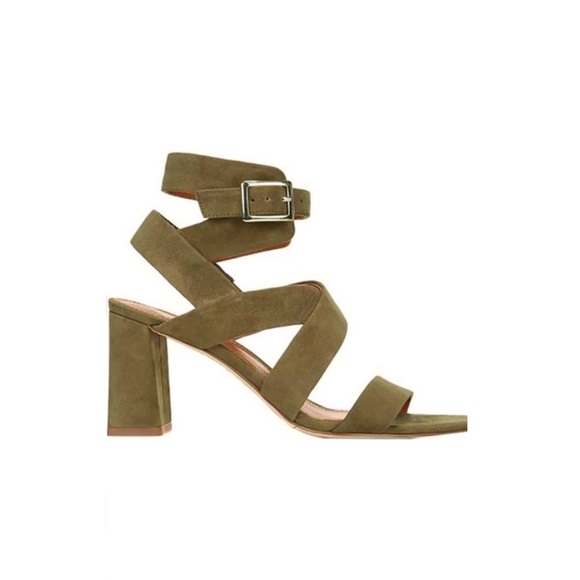 Franco Sarto Shoes - Franco Sarto Sandal Tristan Suede Ankle Buckle Shoe 8.5 NWT Olive Green